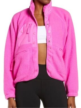Free People Movement Pink Hit The Slopes Jacket